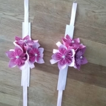 Bracelets en papier origami pour les témoins de mariage fille